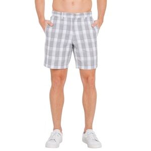 PGA Tour Lilac and Grey Plaid Golf Hiking Shorts